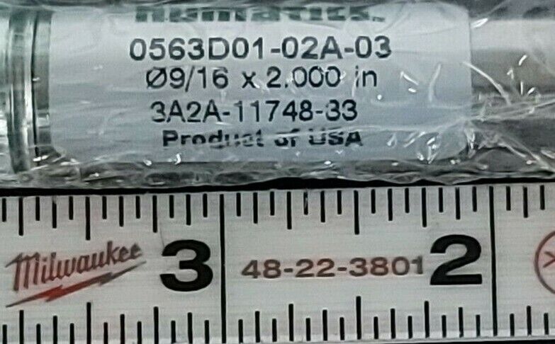 NEW NUMATICS 0563D01-02A-03 PNEUMATIC CYLINDER 2'' STROKE 9/16'' BORE