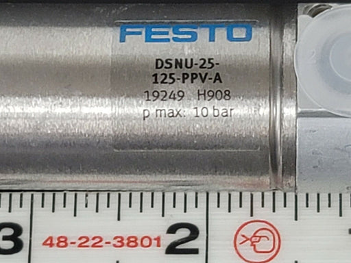 NEW FESTO DSNU-25-125-PPV-A PNEUMATIC CYLINDER 19249 PMAX. 10 BAR