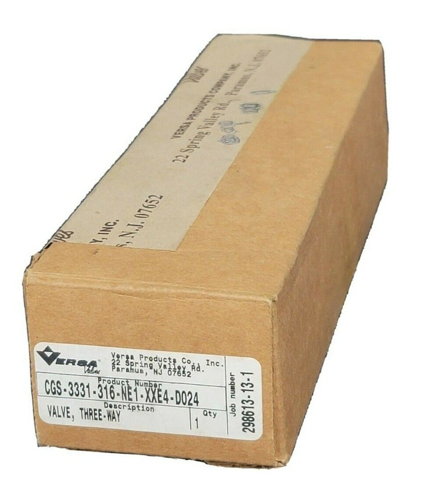 NIB VERSA VALVES CGS-3331-316-NE1-XXE4-D024 THREE-WAY VALVE 24VDC