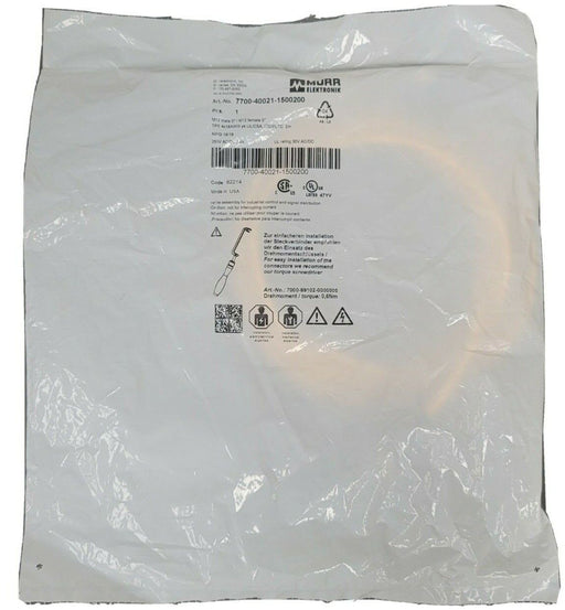 NEW MURR ELECTRONIX 7700-40021-1500200 M12 MALE 0° / M12 FEMALE 0° CORDSETS