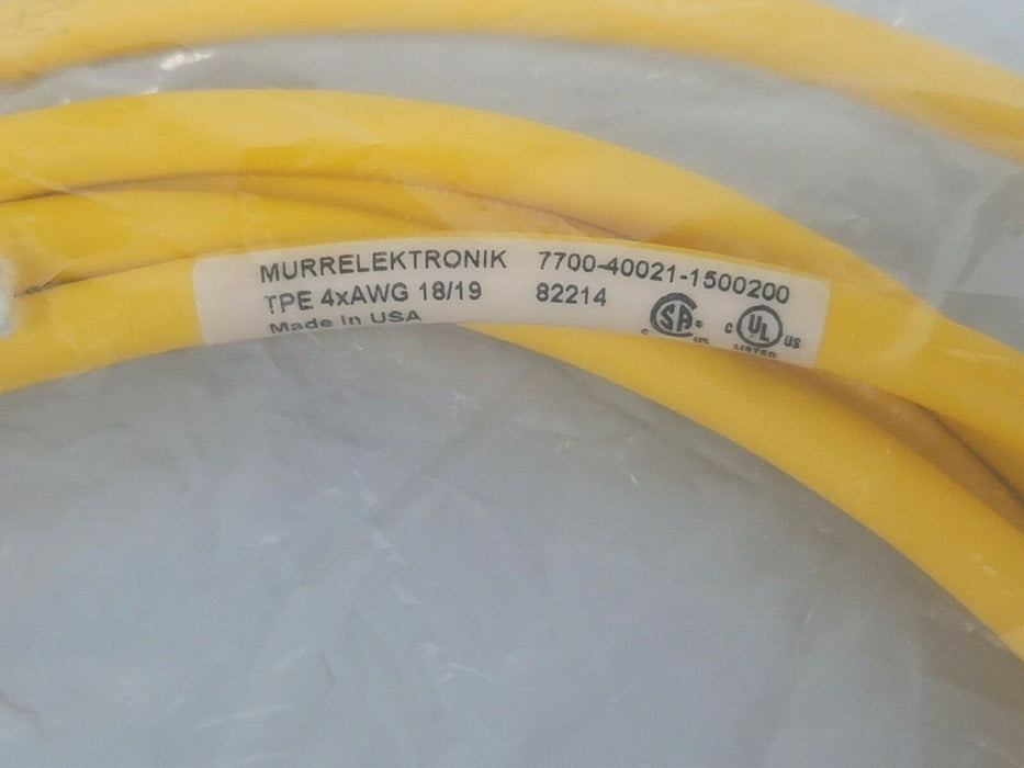 NEW MURR ELECTRONIX 7700-40021-1500200 M12 MALE 0° / M12 FEMALE 0° CORDSETS