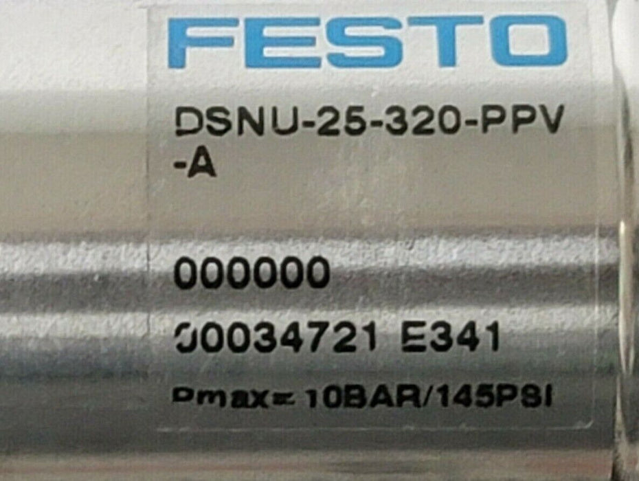 NEW FESTO DSNU-25-320-PPV-A STANDARD BASED CYLINDER 10BAR/145PSI