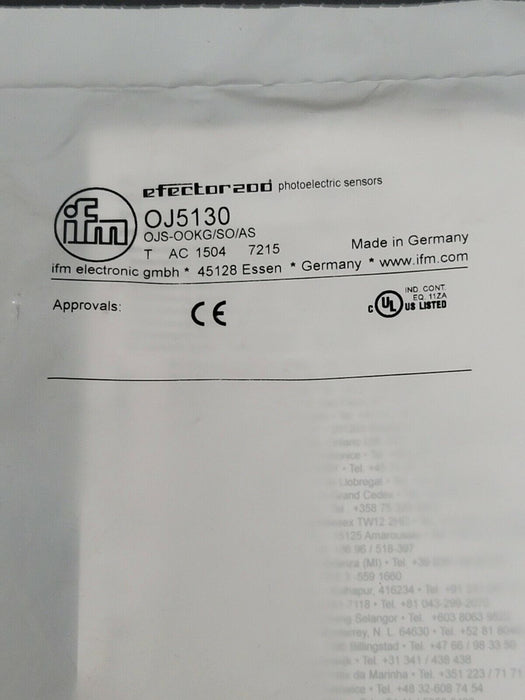 NEW IFM EFECTOR OJS-OOKG/SO/AS THROUGH-BEAM SENSOR TRANSMITTER OJ5130