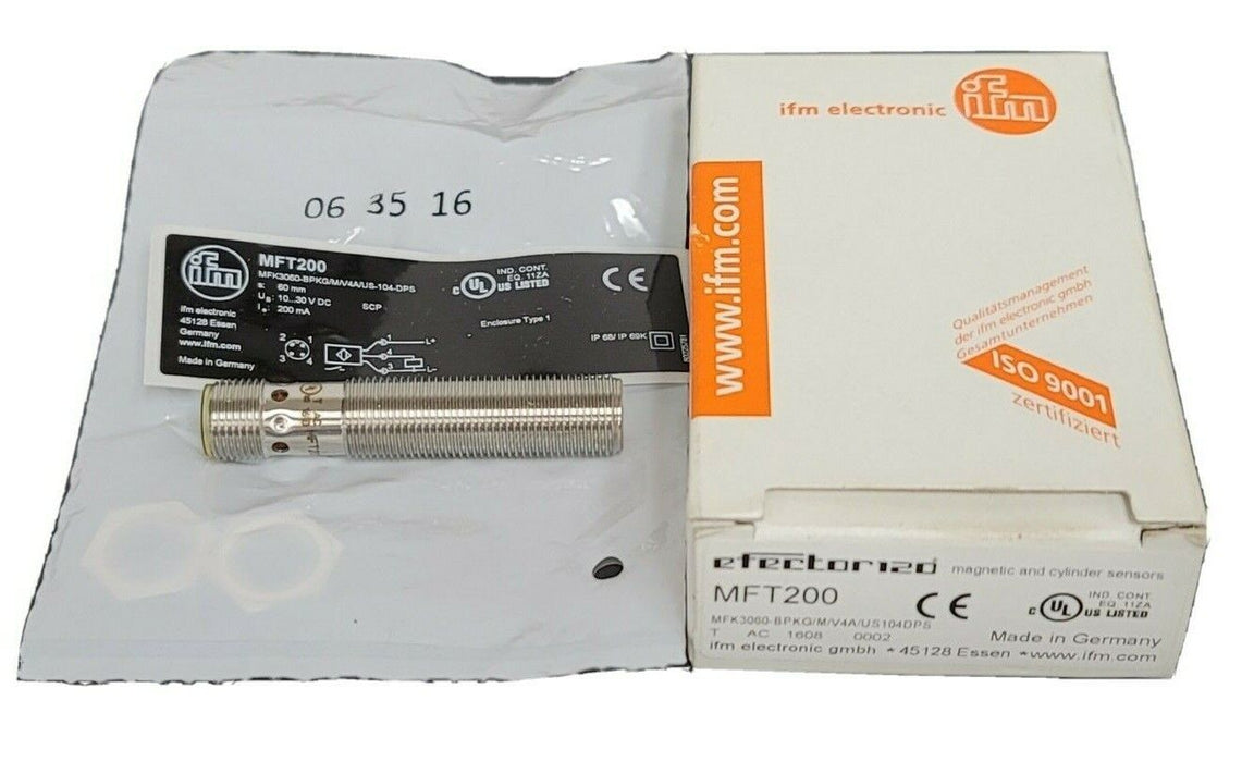 NIB IFM EFECTOR MFK3060-BPKG/M/V4A/US104DPS SENSOR MFT200