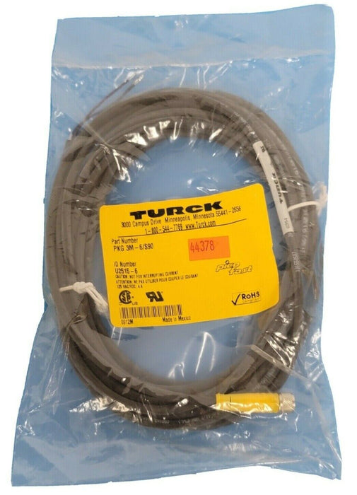 NEW TURCK PKG 3M-6/S90 MOLDED CORDSET PICOFAST SERIES IDENT. NO. U2515-6