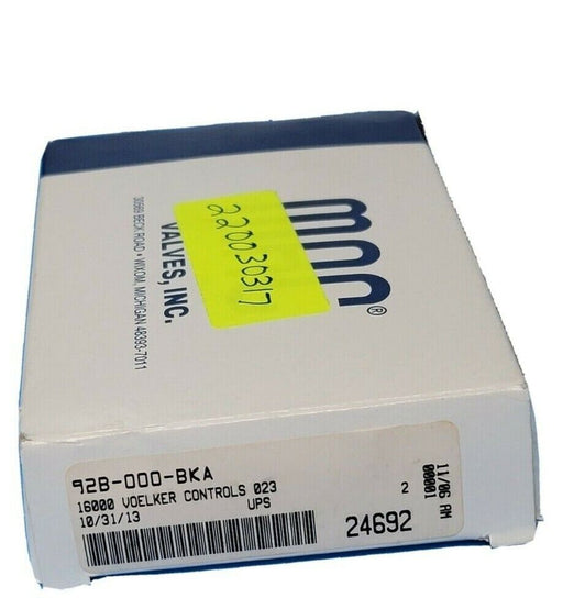 NIB MAC 92B-000-BKA SOLENOID VALVE BASE 1/4IN NPT PORTS 92B000BKA