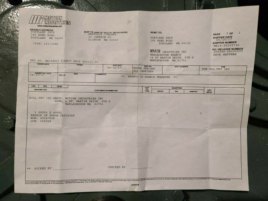 REPAIRED DODGE TXT1024S SHAFT MOUNT SPEED REDUCER 272605 RATIO: 24 MAKE OFFER