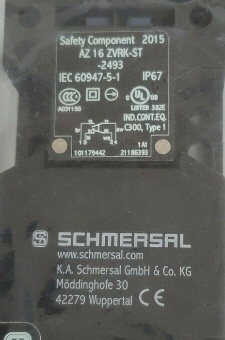 NEW SCHMERSAL P/N: 101179442 SAFETY SWITCH AZ16ZVRKST2493, AZ 16 ZVRK-ST-2493