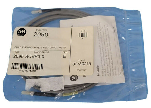 NEW ALLEN BRADLEY 2090-SCVP3-0 SER. E CABLE ASSEMBLY, PLASTIC FIBER OPTIC 3M
