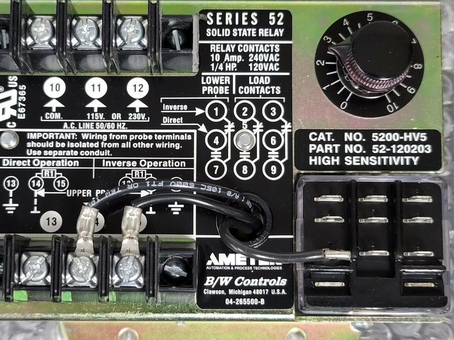 NIB B/W CONTROLS AMETEK 5200HV50C SERIES 52 SOLID STATE RELAY