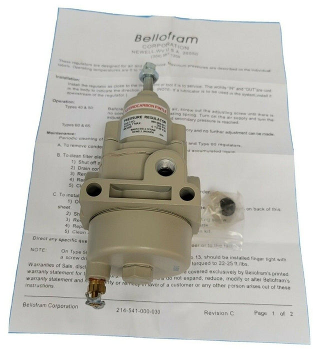 NIB MARSH BELLOFRAM 960-068-001 PRESSURE REGULATOR 960068001