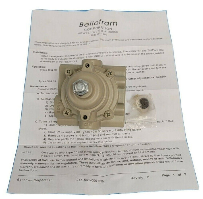 NIB MARSH BELLOFRAM 960-068-001 PRESSURE REGULATOR 960068001