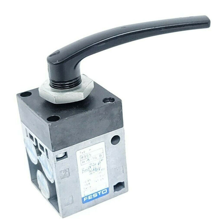 NEW FESTO 8995 HAND LEVER VALVE H-5-1/4 B OPERATING PRESSURE -0.95-10 BAR