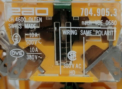 LOT OF 6 NEW EAO 704.905.3 SWITCHING ELEMENTS 2NO 10A, 7049053