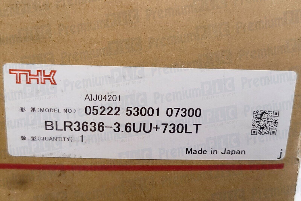 NEW THK BLR3636-3.6UU+730LT ROLLED ROTARY BALL SCREW LENGTH: 730mm BLR3636-3.6