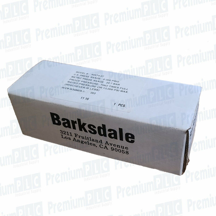 NEW BARKSDALE 445 SERIES PRESSURE TRANSMITTER 445T4-07 PRESS. RANGE 0-300 PSIG