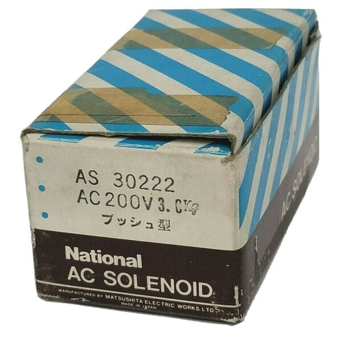 NIB NATIONAL MATSUSHITA AS30222 AC SOLENOID COIL AC200V 50-60HZ