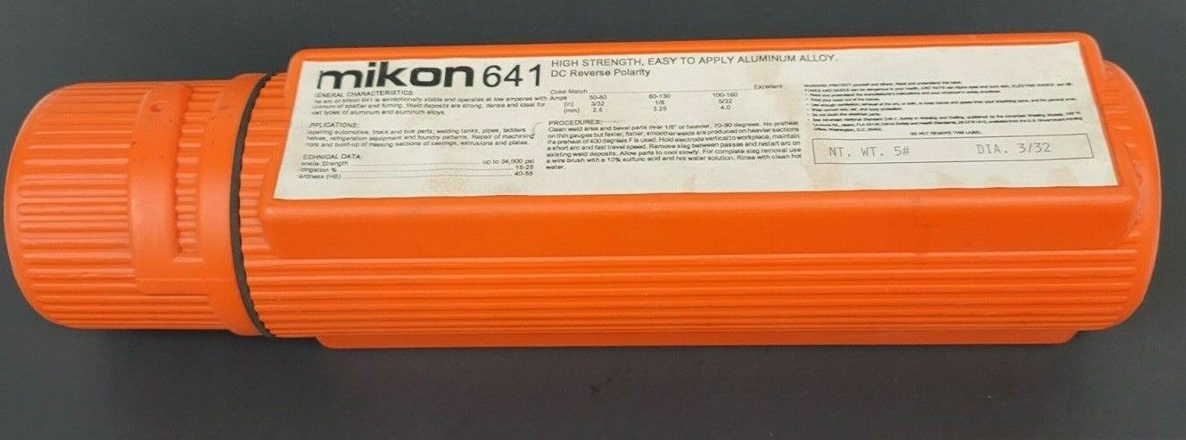 NEW MIKON 641 HIGH STRENGTH, ALUMINUM ALLOY WELDING RODS DIA. 3/32 NT WT. 5#