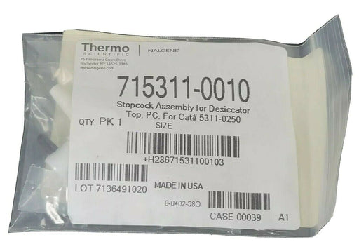 NEW THERMO SCIENTIFIC 715311-0010 STOPCOCK ASSEMBLY FOR DESICCATOR 5311-0250