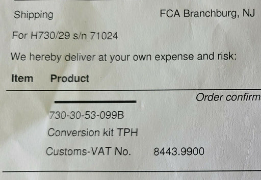 NEW HAPA H-730/29 CONVERSION KIT TPH 730-30-53-099B W/ 730-30-53-079B PRINT HEAD