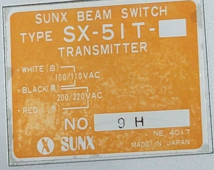 MATSUSHITA ELECTRIC SUNX SX-51T BEAM SWITCH TRANSMITTER SX51T