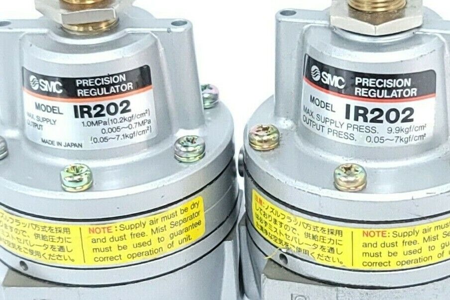 LOT OF 2 SMC IR202 PRECISION REGULATORS 0.005~0.7MPa
