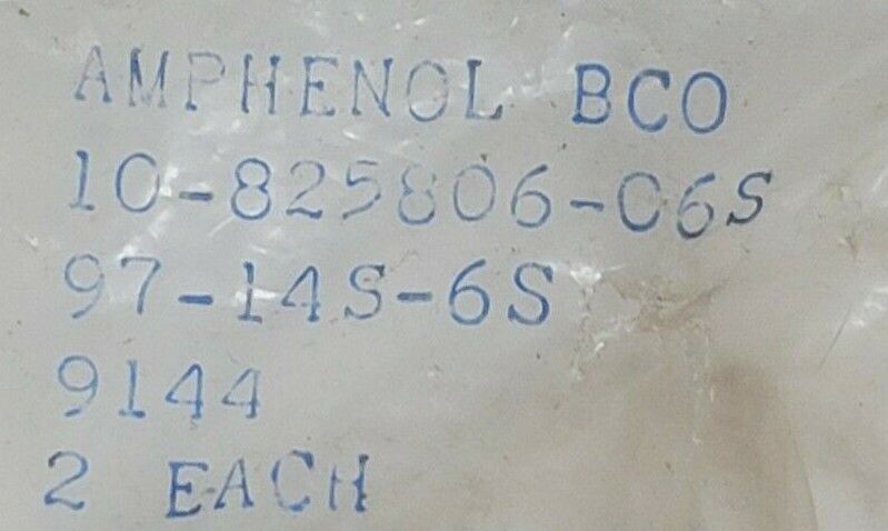 BAG OF 2 NEW AMPHENOL 97-14S-6S CIRCULAR INSERT SOCKETS 6 WAY