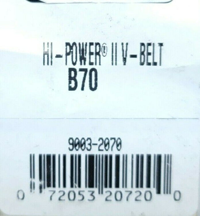 LOT OF 5 NEW GATES B70 V-BELTS 73INCH LENGTH .66IN WIDTH SINGLE RIB