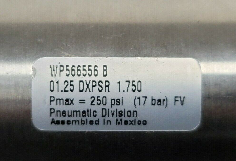 NEW PARKER 01.25 DXPSR 1.750 CYLINDER 250 PSI, 17 BAR