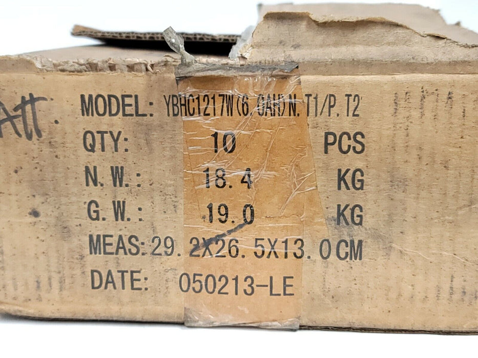 BOX OF 10 NEW YBHC1217W (12V6.0AH) MAINTENANCE-FREE SEALED LEAD-ACID BATTERIES