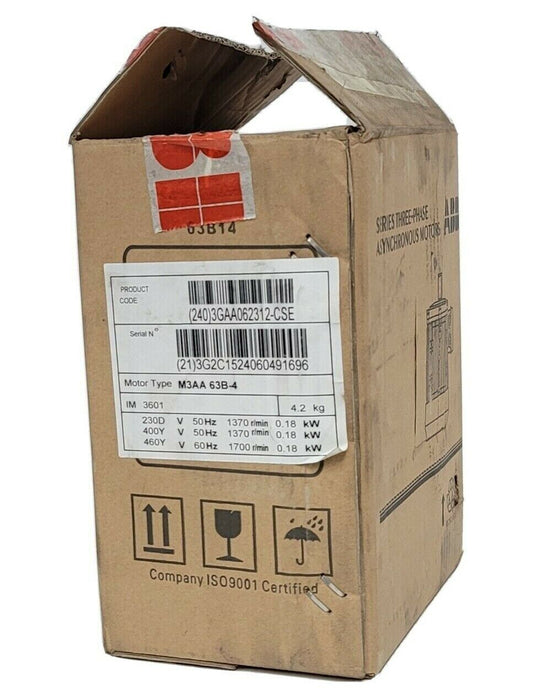 NEW ABB 3GAA062312-CSE MOTOR M3AA 63B-4 3GAA062312 3GAA062312CSE