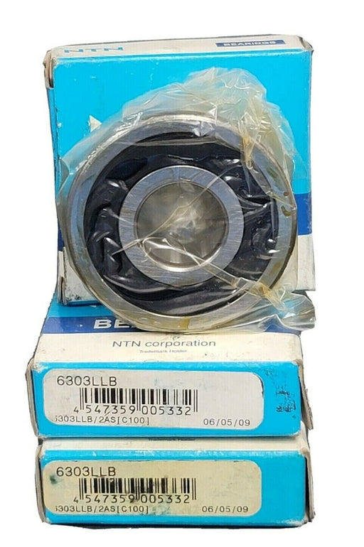 LOT OF 3 NEW NTN 6303LLB SMALL SIZE BALL BEARINGS