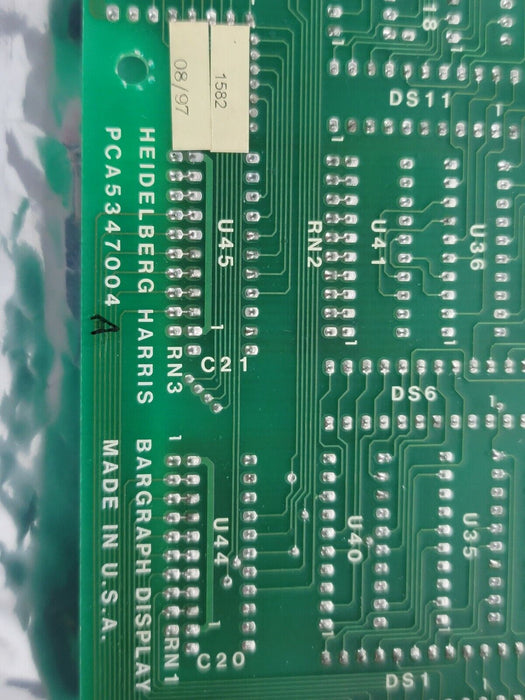 HEIDELBERG HARRIS PCA5347004 BARGRAPH DISPLAY BOARD REV. A PCA5347004A