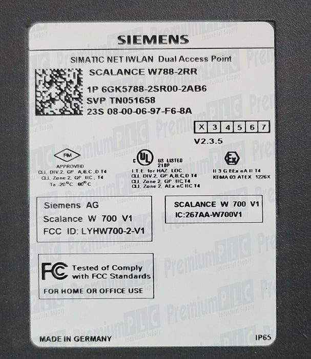 NEW SIEMENS 6GK5788-2SR00-2AB6 IWLAN DUAL ACCESS POINT SCALANCE W788-2RR
