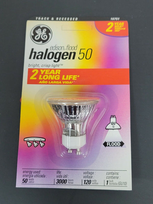 BOX OF 5 NEW GENERAL ELECTRIC Q50GU10/FL/CD INCANDESCENT LAMP BULB Q50GU10FLCD
