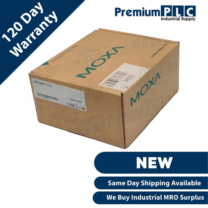 NEW MOXA EDS-408A-T V1.3 ETHERNET SWITCH W/ 8 10/100BaseT(X) PORTS -40 to 75°C