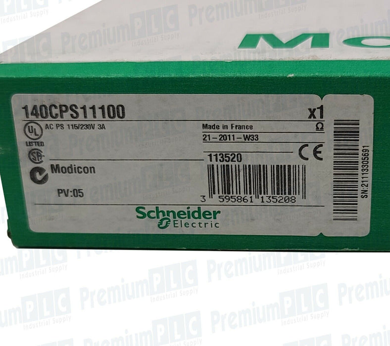 NEW F/S SCHNEIDER 140CPS11100 MODICON QUANTUM AC POWER SUPPLY 115/230V 3A