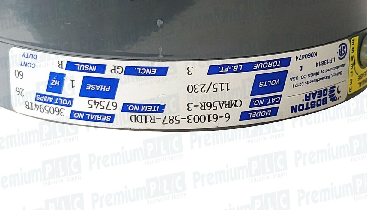 NEW BOSTON GEAR DINGS CMBA56R-3 / 67545 DOUBLE C-FACE AC BRAKE 6-61003-587-R1DD
