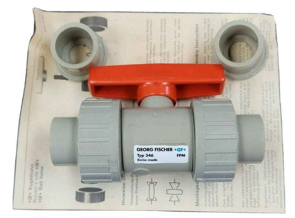 NIB GEORG FISCHER 163.346.312 BALL VALVE SOCKET & THREAD 1/2 INCH 163346312