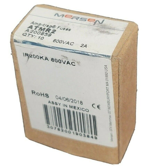 LOT OF 4 NEW IN BOX MERSEN ATMR2 FUSES 2 AMP, 600V AC