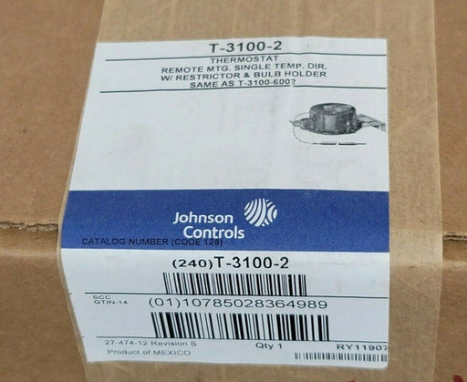 FACTORY SEALED JOHNSON CONTROLS T-3100-2 THERMOSTAT T31002