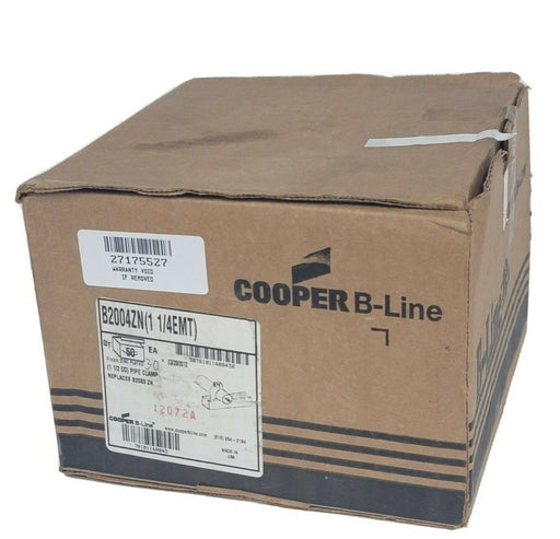 30 NEW COOPER B-LINE B2004ZN 1 1/4'' EMP STRUT STRAP PIPE CLAMP FITTINGS