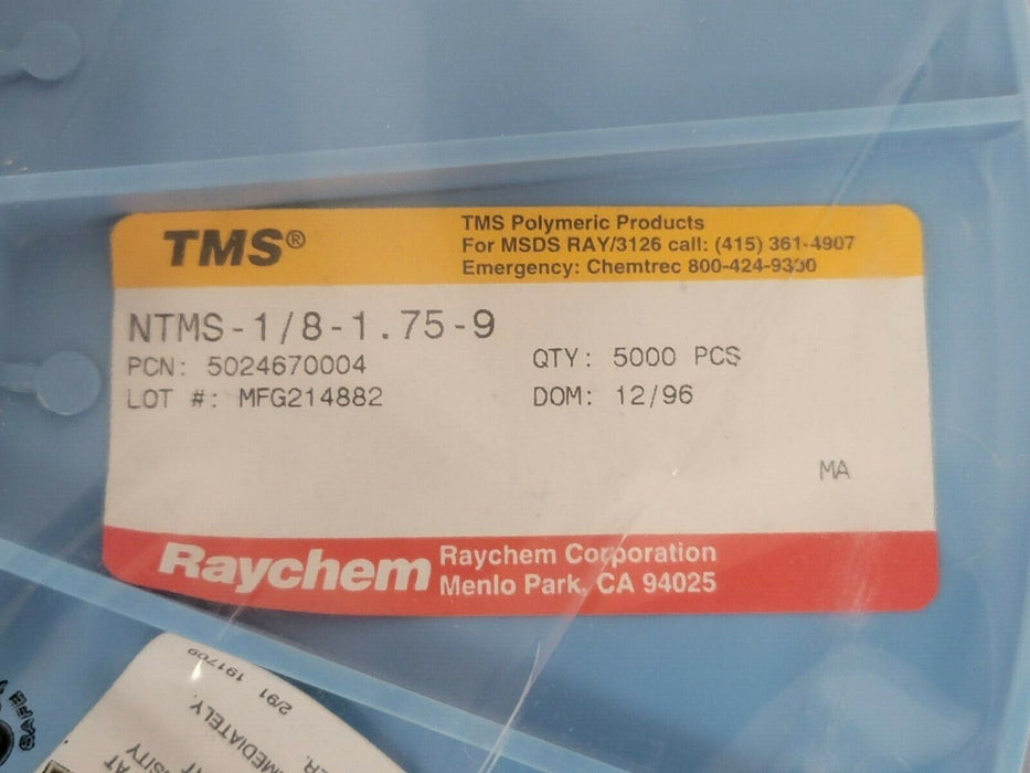 NEW ROLL OF 5000 RAYCHEM NTMS-1/8-1.75-9 SHRINKABLE MARKERS NTMS181759 WHITE