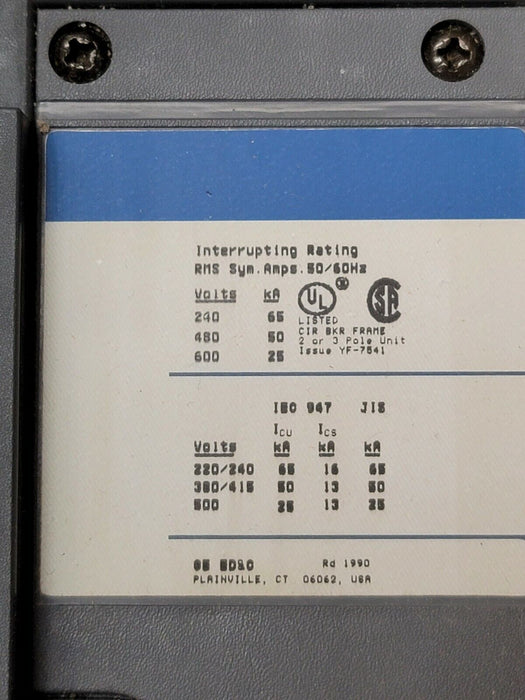 NEW GENERAL ELECTRIC SKHB36BB0800 SPECTRA CIRCUIT BREAKER 800A 600V