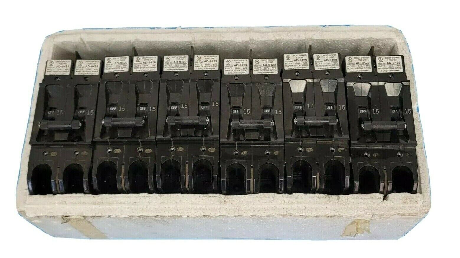 LOT OF 6 NEW CARLING SWITCH EA2-B0-16-615-1DA-BC CIRCUIT BREAKERS AD-9429