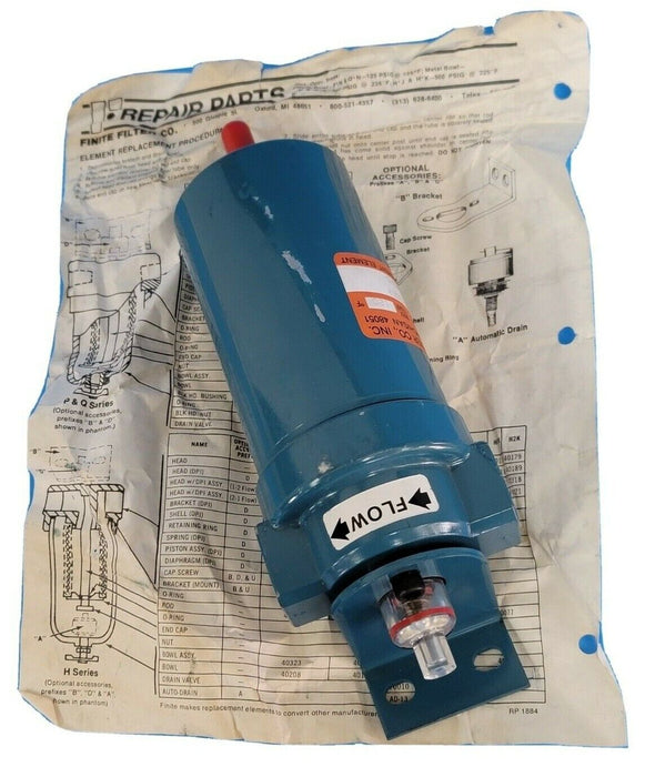 NEW PARKER QH2J-6C10-025 FINITE FILTER CO. 1/2" NPT COALESCING FILTER