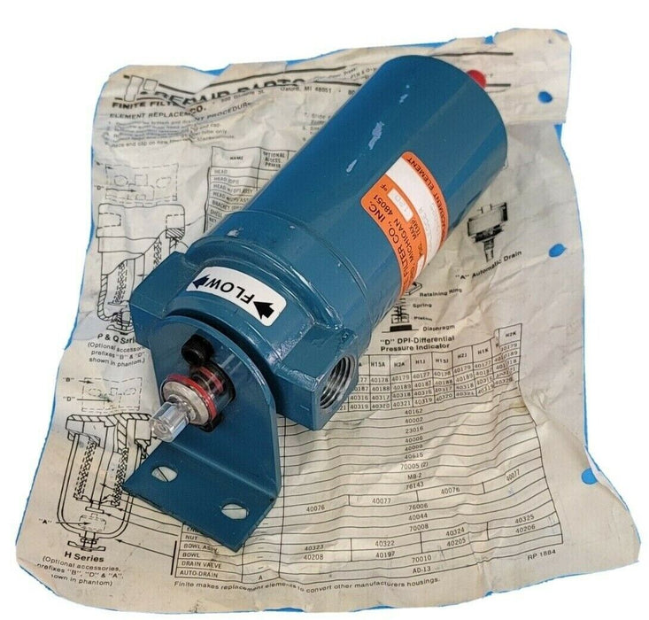 NEW PARKER QH2J-6C10-025 FINITE FILTER CO. 1/2" NPT COALESCING FILTER