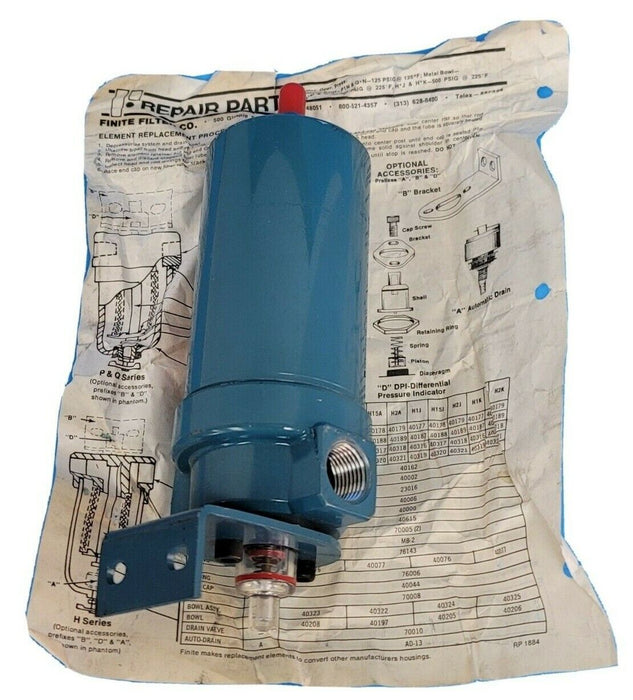 NEW PARKER QH2J-6C10-025 FINITE FILTER CO. 1/2" NPT COALESCING FILTER