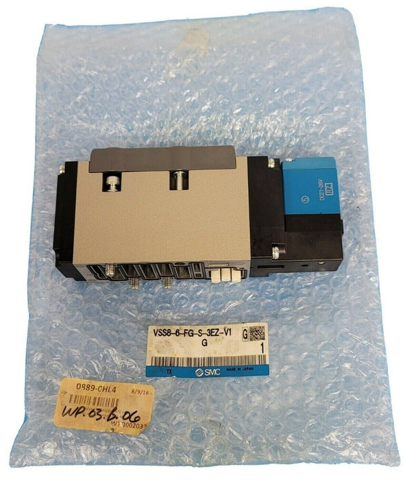 NEW SMC VSS8-6-FG-S-3EZ-V1 SOLENOID VALVE 24 VDC 0.075 AMP 1.8 W