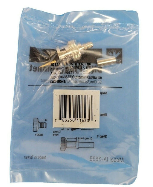 LOT OF 9 NEW IDEAL IA-3633 BNC PLUG, THINNET